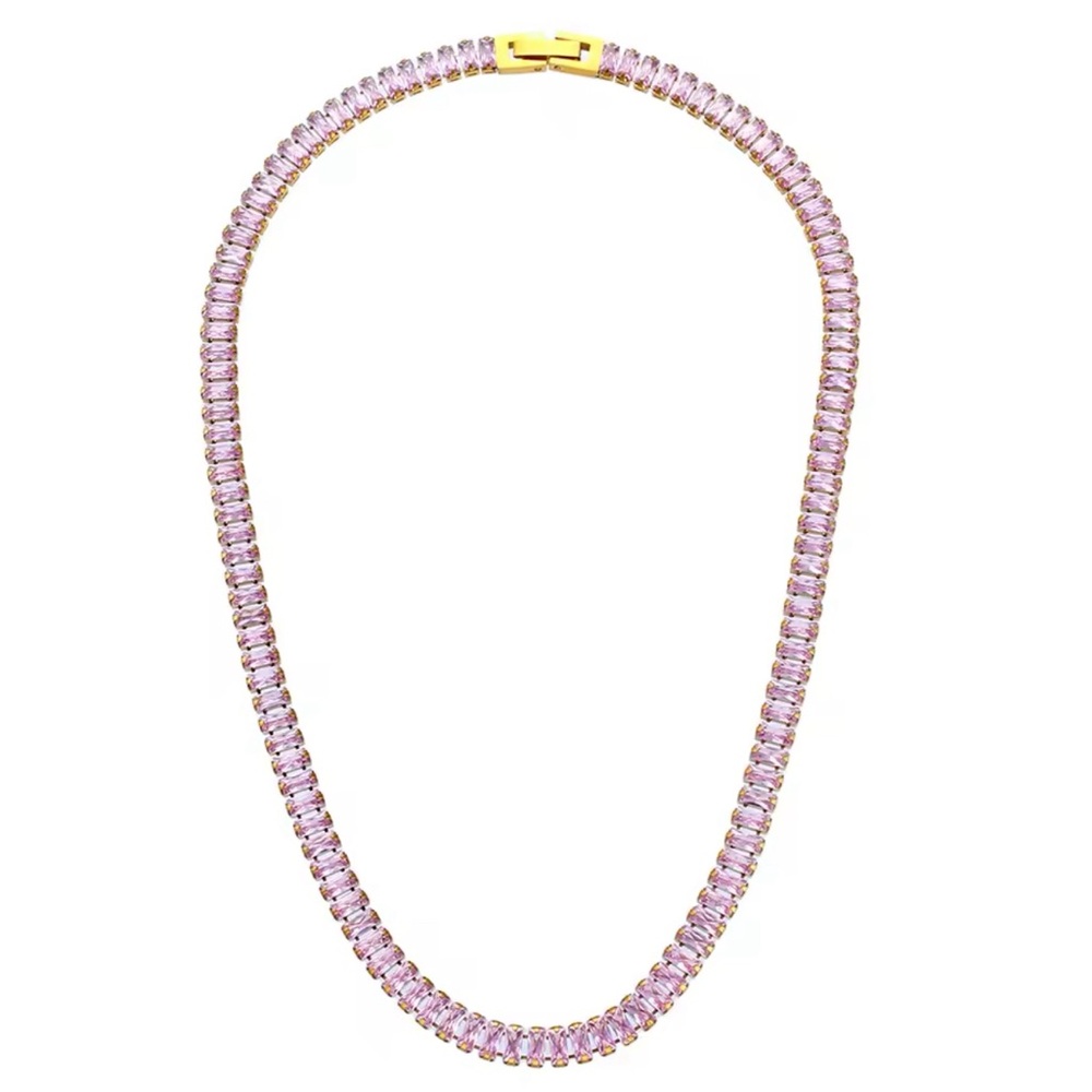 Pink CZ Set - Picture 3 of 6